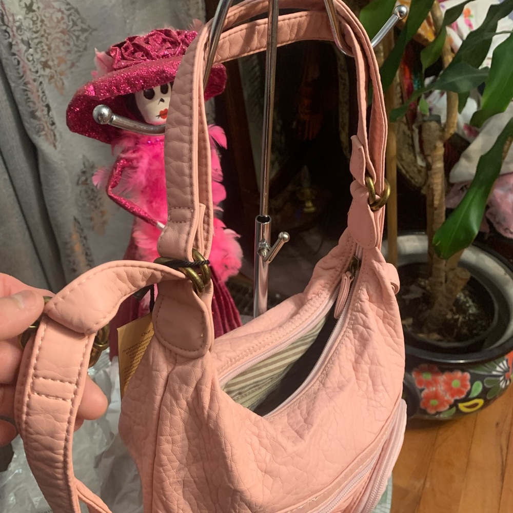 New Mini Convertible backpack purse in petal pink! - Picture 5 of 9